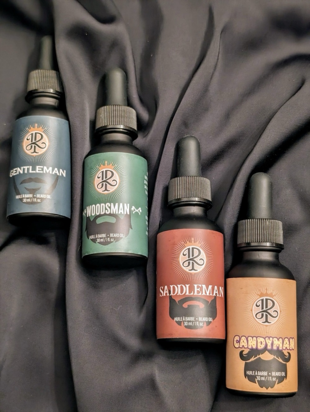 Les quatre huiles à barbe Produits JR